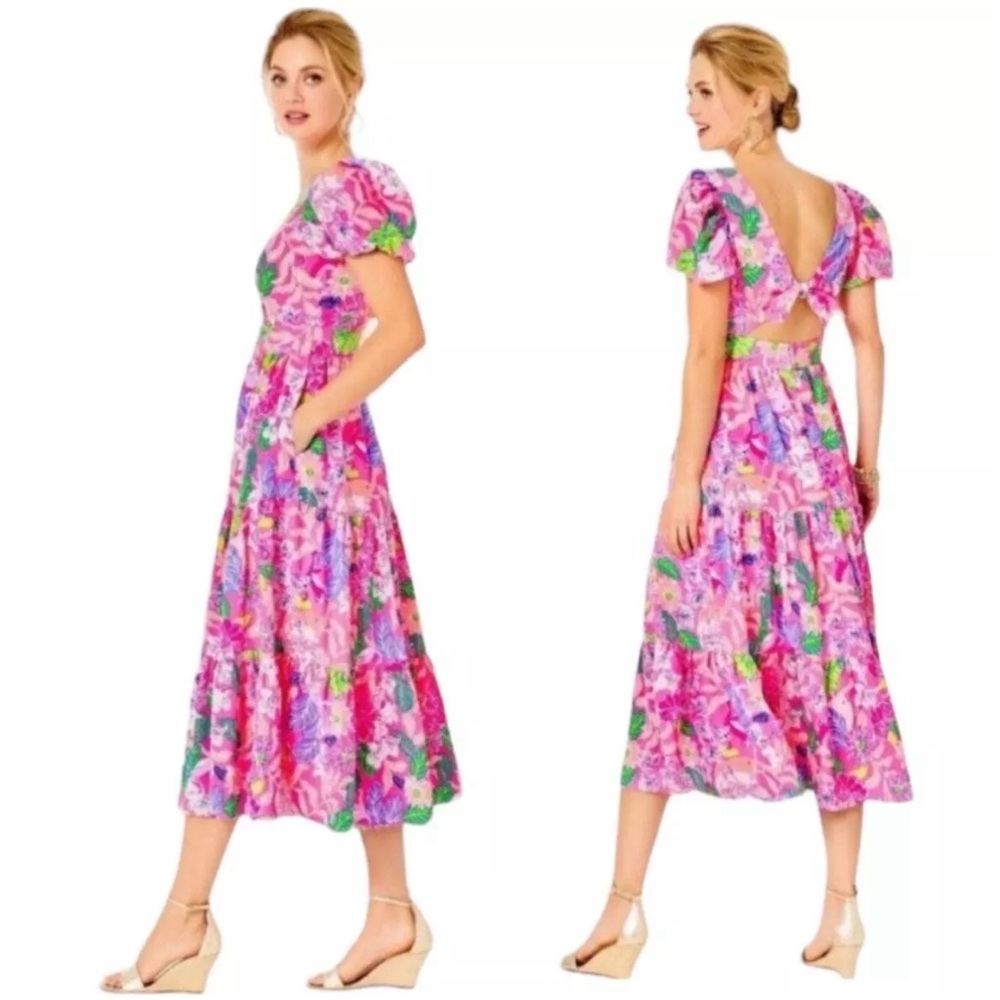 NWT Lilly Pulitzer Grace Tiered Midi Dress